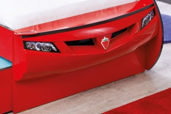 CARBED Кровать-машина Coupe с выдвижной кроватью Red 20.03.1306.00 в Плотниково - plotnikovo.mebel54.com | фото