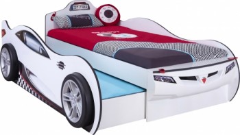 CARBED Кровать-машина Coupe с выдвижной кроватью White 20.03.1310.00 в Плотниково - plotnikovo.mebel54.com | фото