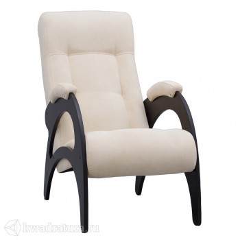 Кресло для отдыха Неаполь Модель 9 без лозы (Венге-эмаль/Ткань Ваниль Verona Vanilla) в Плотниково - plotnikovo.mebel54.com | фото