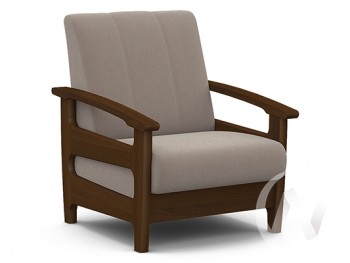 Кресло для отдыха Омега (орех лак/CATANIA COCOA) в Плотниково - plotnikovo.mebel54.com | фото