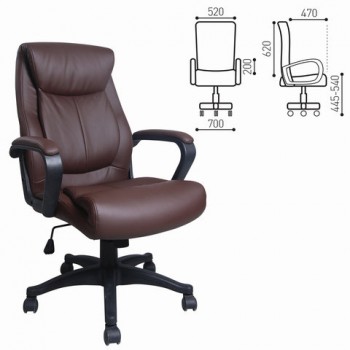 Кресло офисное BRABIX Enter EX-511 (коричневый) в Плотниково - plotnikovo.mebel54.com | фото