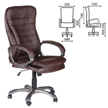 Кресло офисное BRABIX Omega EX-589 (коричневое) в Плотниково - plotnikovo.mebel54.com | фото