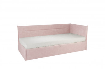Кровать 0.9 Альба Тахта (Нежно-розовый велюр) в Плотниково - plotnikovo.mebel54.com | фото
