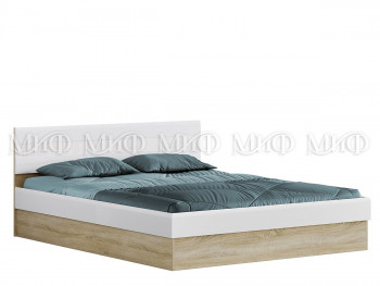 Кровать 1,6 спальня Фортуна (Дуб сонома/белый глянец) в Плотниково - plotnikovo.mebel54.com | фото