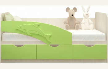 Кровать детская 1,8м Дельфин (Салатовый металлик) в Плотниково - plotnikovo.mebel54.com | фото