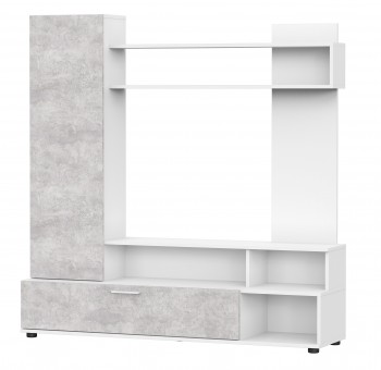 Мебель для гостиной "МГС 9" Белый / Цемент светлый в Плотниково - plotnikovo.mebel54.com | фото
