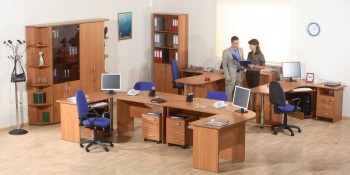 Мебель для персонала Альфа 61 Ольха в Плотниково - plotnikovo.mebel54.com | фото