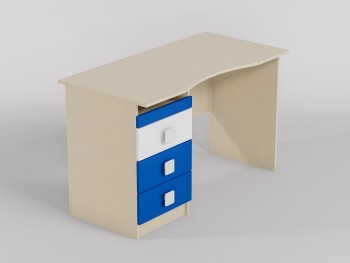 Стол (столешница с выемкой) Скай люкс (Синий/Белый/корпус Клен) в Плотниково - plotnikovo.mebel54.com | фото